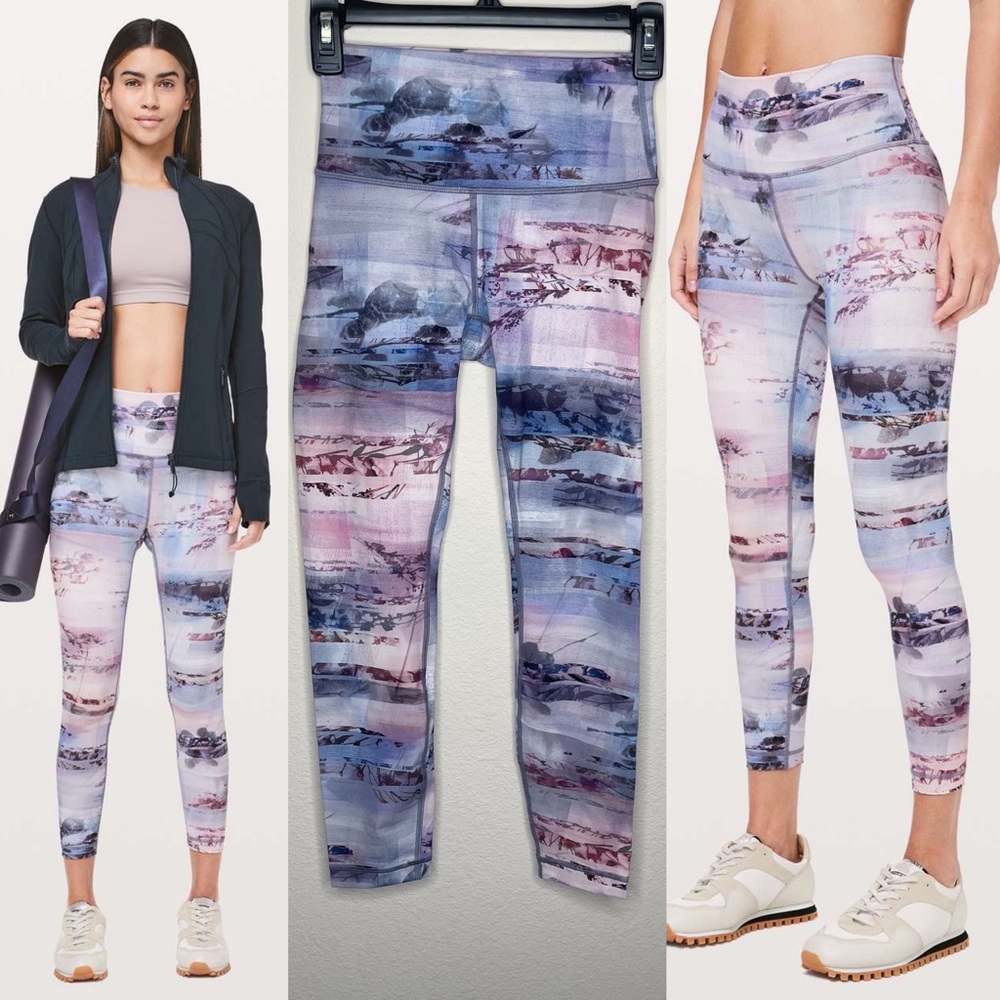 Lululemon Wunder Under High-Rise 7/8 Tight Full-On Luxtreme Sunrise Silhouette 4
